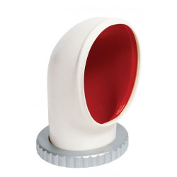 VETUS cowl ventilator TOM 2, 100 mm, white PVC, red interior