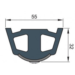 Base profile rubbing strake