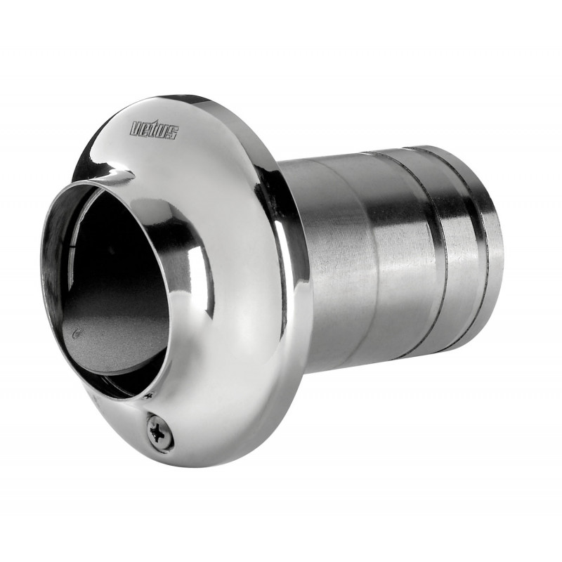 VETUS stainless steel transom exhaust connection, check valve, 76 mm