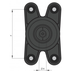 VETUS VDR 2, snabbkoppling 10, axel 25 mm, 4''-fläns