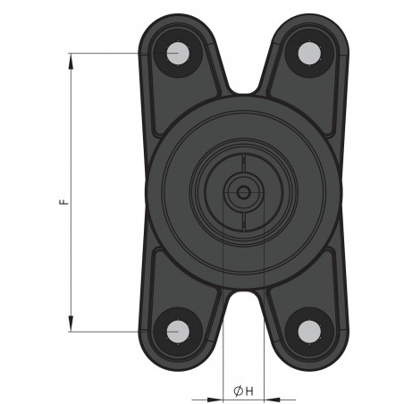 VETUS VDR 2, constant-velocity joint 10, shaft 25 mm, 4'' flange