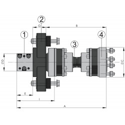 VETUS VDR 2, constant-velocity joint 10, shaft 30 mm, 4'' flange