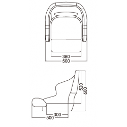 Deluxe Sport Flip Up Styrestol - 3