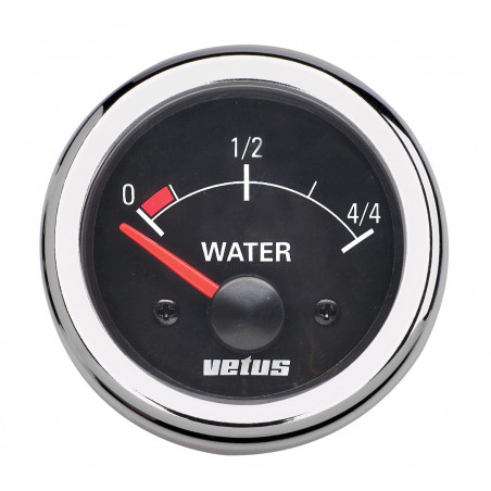 VETUS water level indicator, black, 24 Volt, cut-out size 52mm