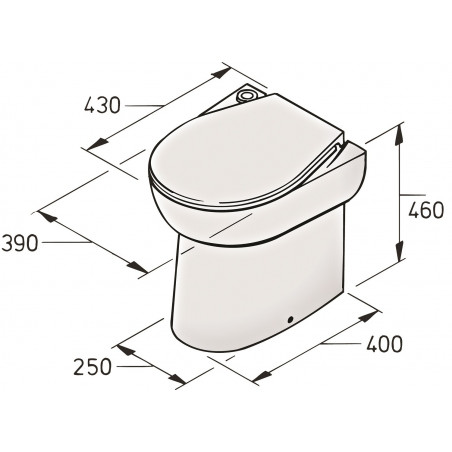 Toalett typ WCS, 110 V