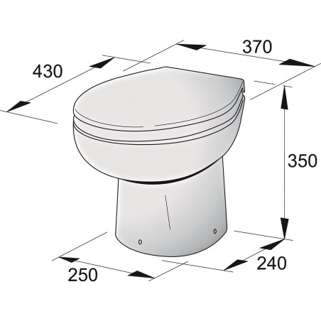 Toalett WCPS24, 12 V