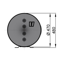 Twin coil calorifier, 50L.