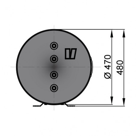 Twin coil calorifier, 75 liter.