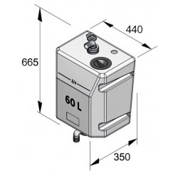 Spillvattentank 60 ltr.