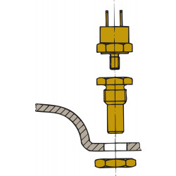 VETUS sensor for exhaust temperature alarm to fit muffler