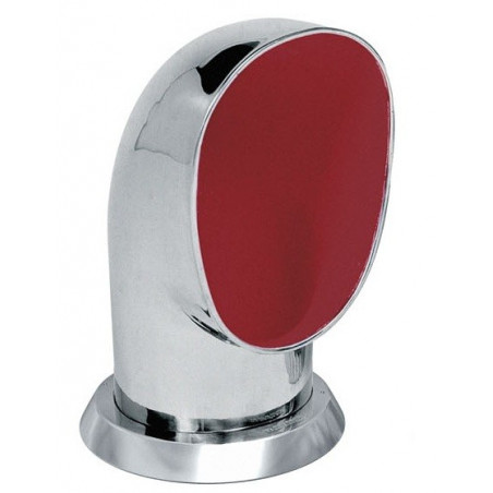 VETUS cowl ventilator YOGI, 125 mm, SS 316, red interior