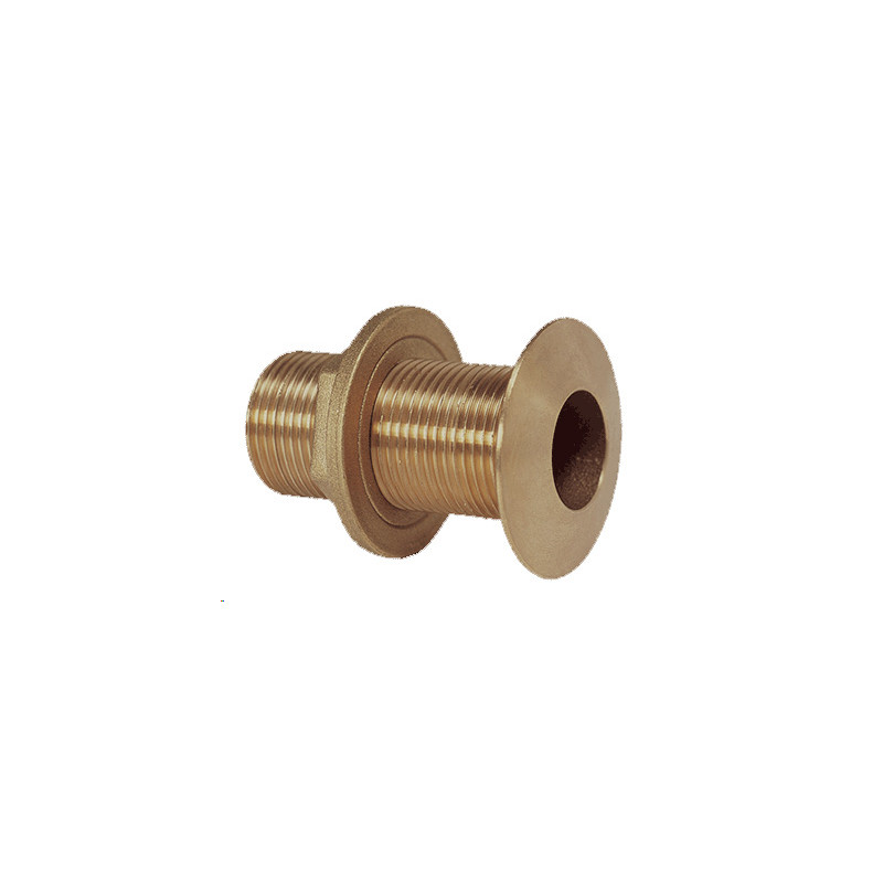 Bronze thru-hull fitting, G1 ½" bronze, chamfered - 1