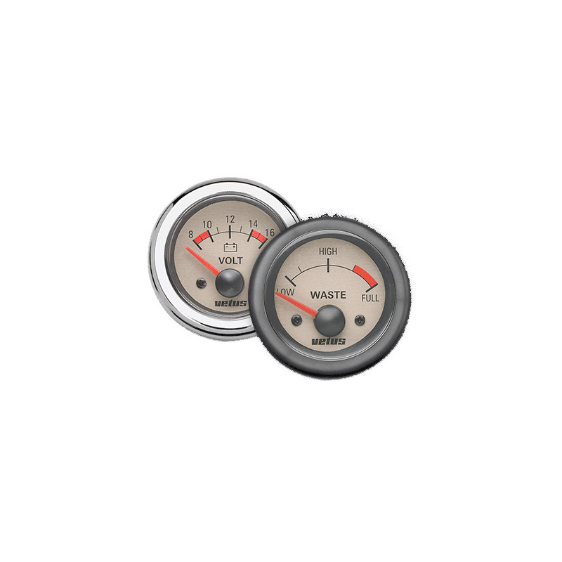 VETUS waste water level indicator, cream, 24 Volt, cut-out size 52mm - 1