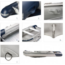 VETUS boat "Explorer" 2,3m. alu deck grey and blue - 1