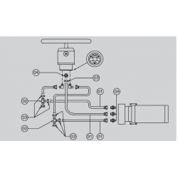 Fittings ansluter autopilot t. Mavimar hydraulisk styrning (nära motor) - 4