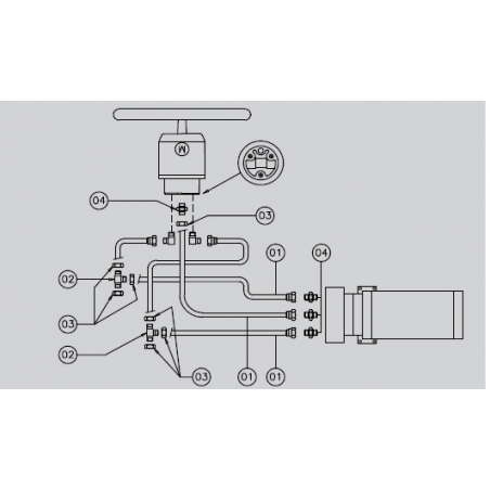 Monteringssats för autopilot på hydrauliskt styrsystem (nära motorn) - 1