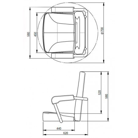 Sailor snurrstol vit - 3