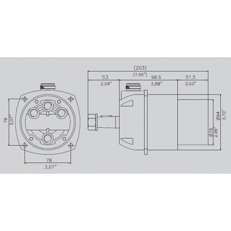 Hydrauliskt styrsystem upp till 80 hk utombordsmotor GF90BT - 5