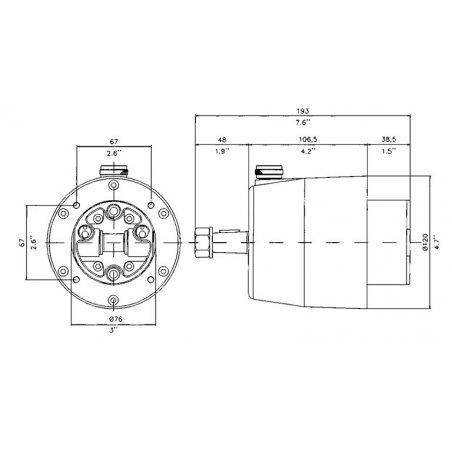 Hydraulisk Styresystem op til 150hk Udenbords Motor GF150T - 3