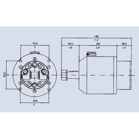 Hydraulisk Styresystem op til 150hk Udenbords Motor GF150BR - 3