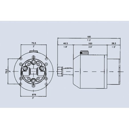 Hydraulisk Styresystem op til 150hk Udenbords Motor GF150RT - 4