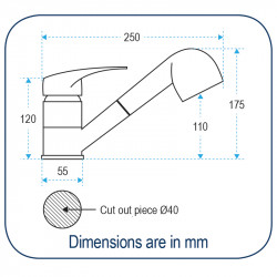 Kran med dusch 150 cm - 1