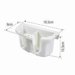 Store All Things Holder i vit plast - 1