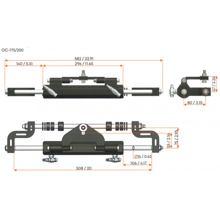 Multisteer udenbords 250hk hydraulisk styring - 2