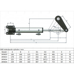 Multisteer indenbords hydraulisk pakke for både op til 7 meter - 1