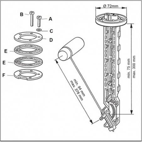 VDO Sensor med vippearm stelfri - 2