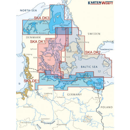 Søkortsæt DE1 - Tyske Østersøkyst 2023 - 2