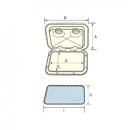 Låge til TOP LINE gas box container