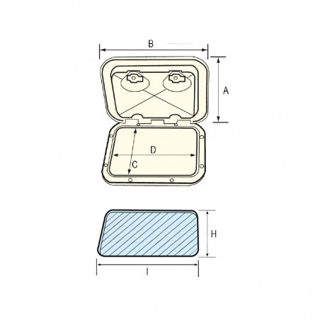 Låge til TOP LINE gas box container