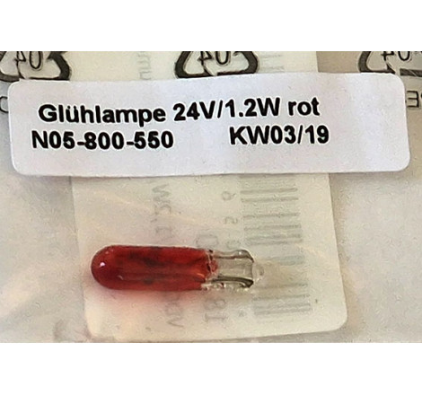 VDO glödlampa 24V /1,2 W röd - 1