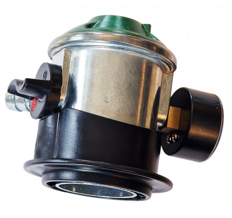 Gas regulator Jumbo click on med manometer og slangestuds