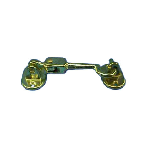 Dörrkrok med dubbellänk, mässing, 90 mm