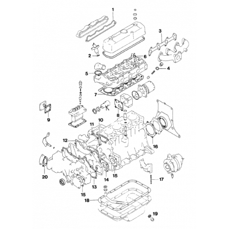 Vetus Engine Gasket Set for M4.14
