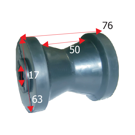 Kølrulle længde 76 mm - 1