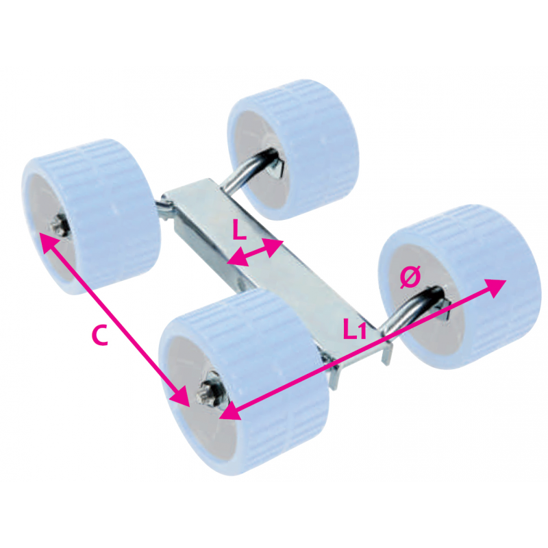 Holder til 4 sideruller - 1