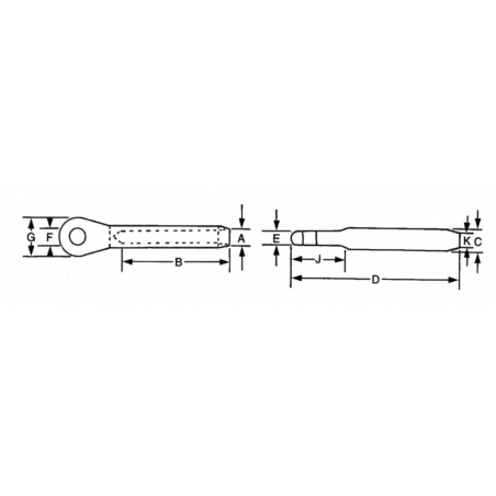 Ø ändlock AISI 316 - 2