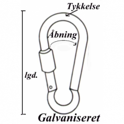 Galvaniserad brandmanskrok med tumskruv - 1