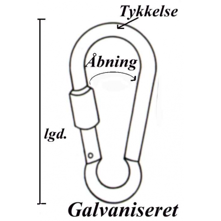 Galvaniserad brandmanskrok med tumskruv - 2