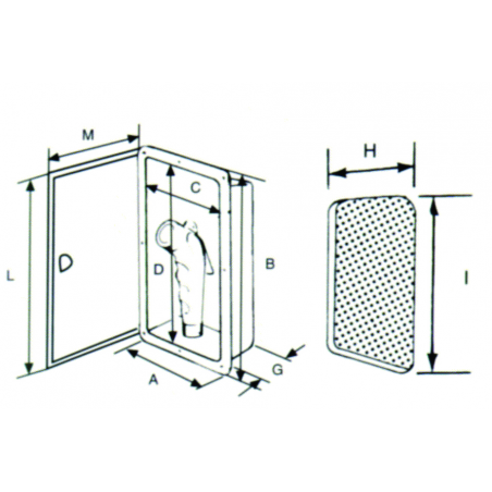 Indbygningsskab for bruser - 2