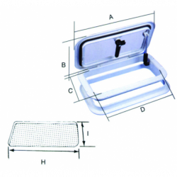 Top Line Hatch i vit plast - 1