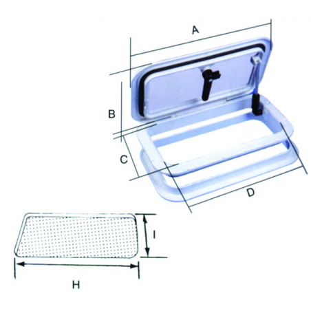 Top Line Hatch i vit plast - 2