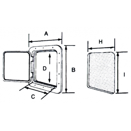 Top Line Hatch i vit plast med innerram - 2