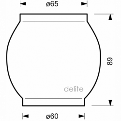 Glas til Dietz flagermuslygte - 1