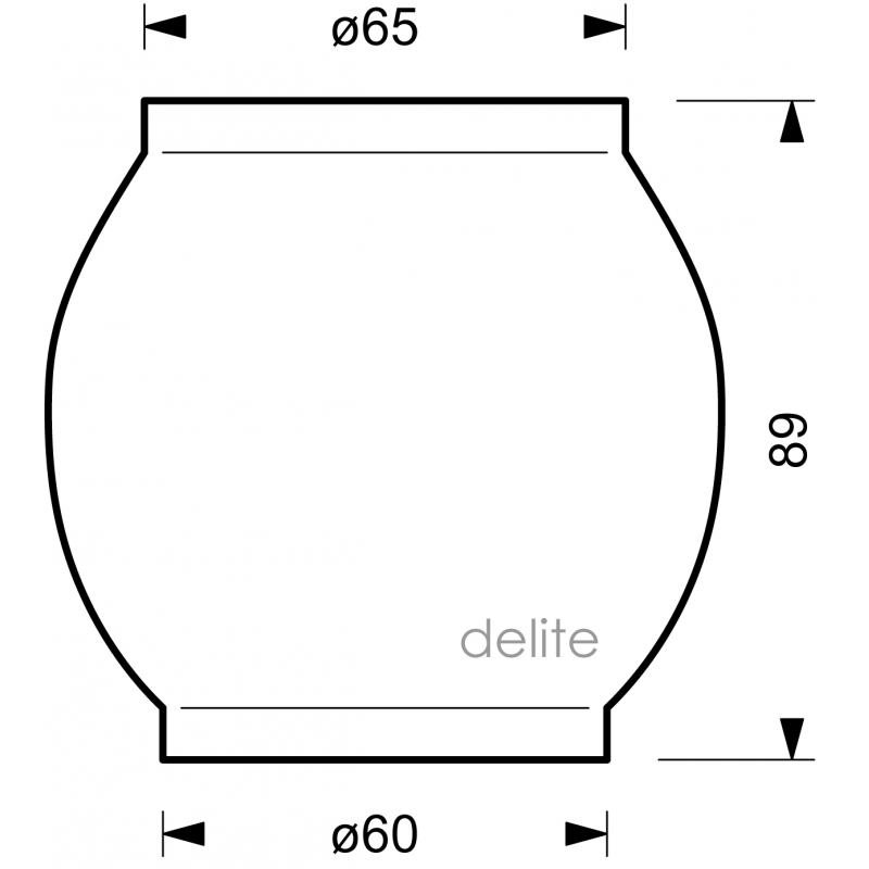 Glas til Dietz flagermuslygte - 1