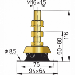 Vetus Motorfästen (upp till 80 hk) - 1