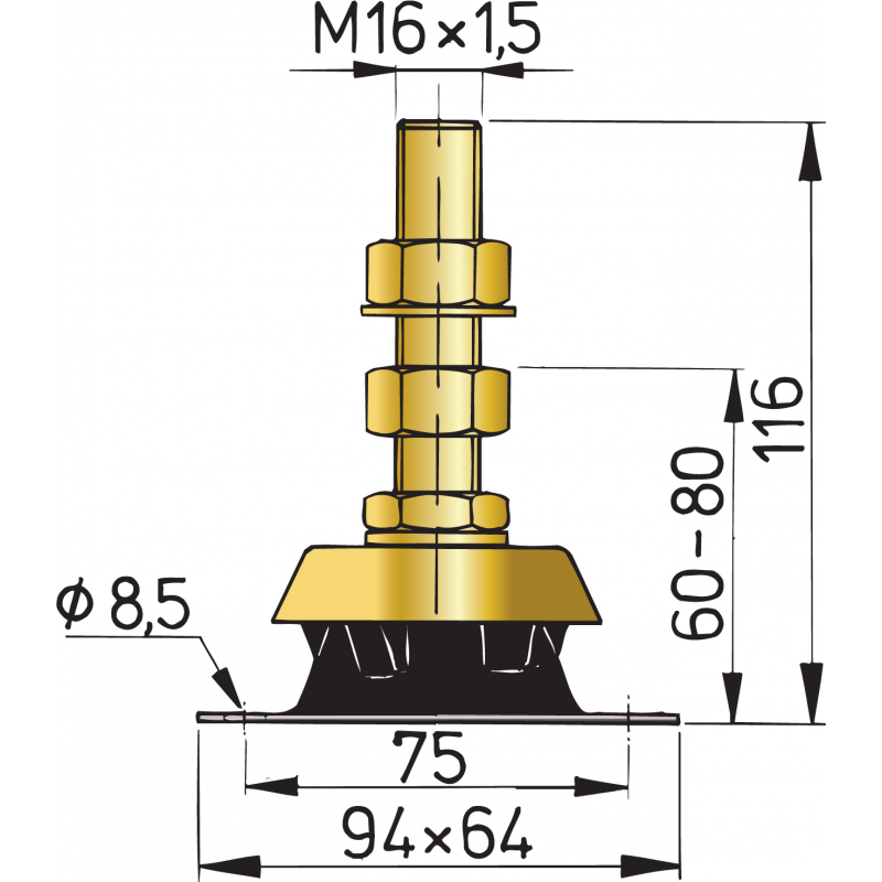 Vetus Motorfästen (upp till 80 hk) - 2